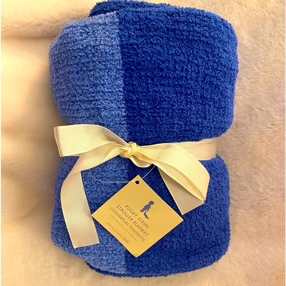 Pottery Barn Kids Rugby Stripe Stroller Blanket